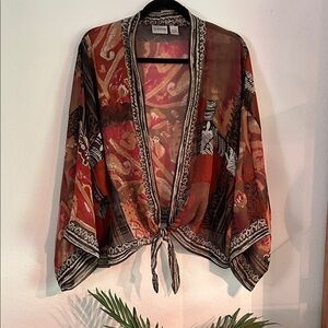 Chico's Abstract Patterned Kimono